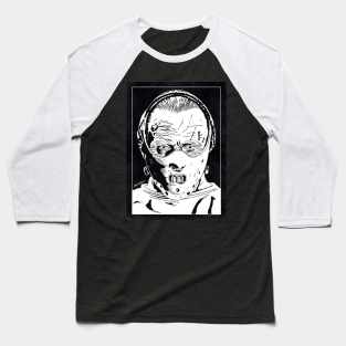 HANNIBAL LECTER - Silence of the Lambs (Black and White) Baseball T-Shirt